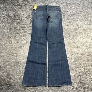 NWT 7 For All Mankind Jeans Womens 27 (30x33) Blue Bootcut Low Rise Vintage Y2K